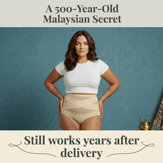 High-waisted postpartum shaping underwear