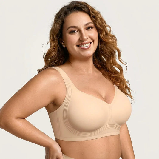 Wireless bra with soft and comfortable support