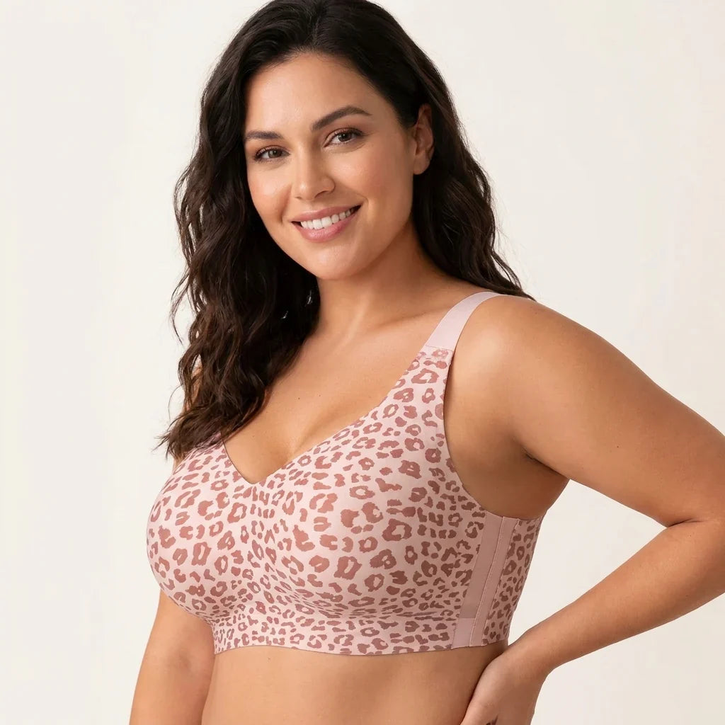 Wireless bra with soft and comfortable support